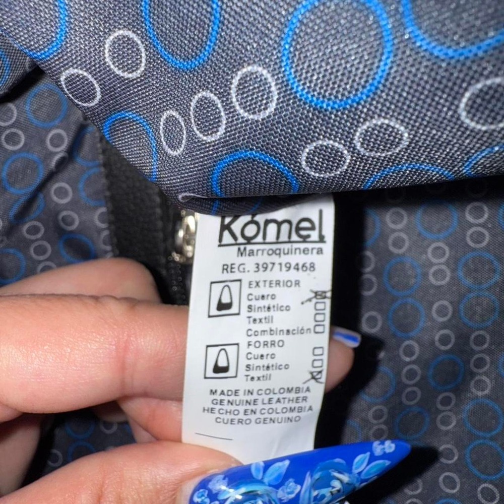 Brown and cream cow print leather bucket bag - Picture 3 of 3